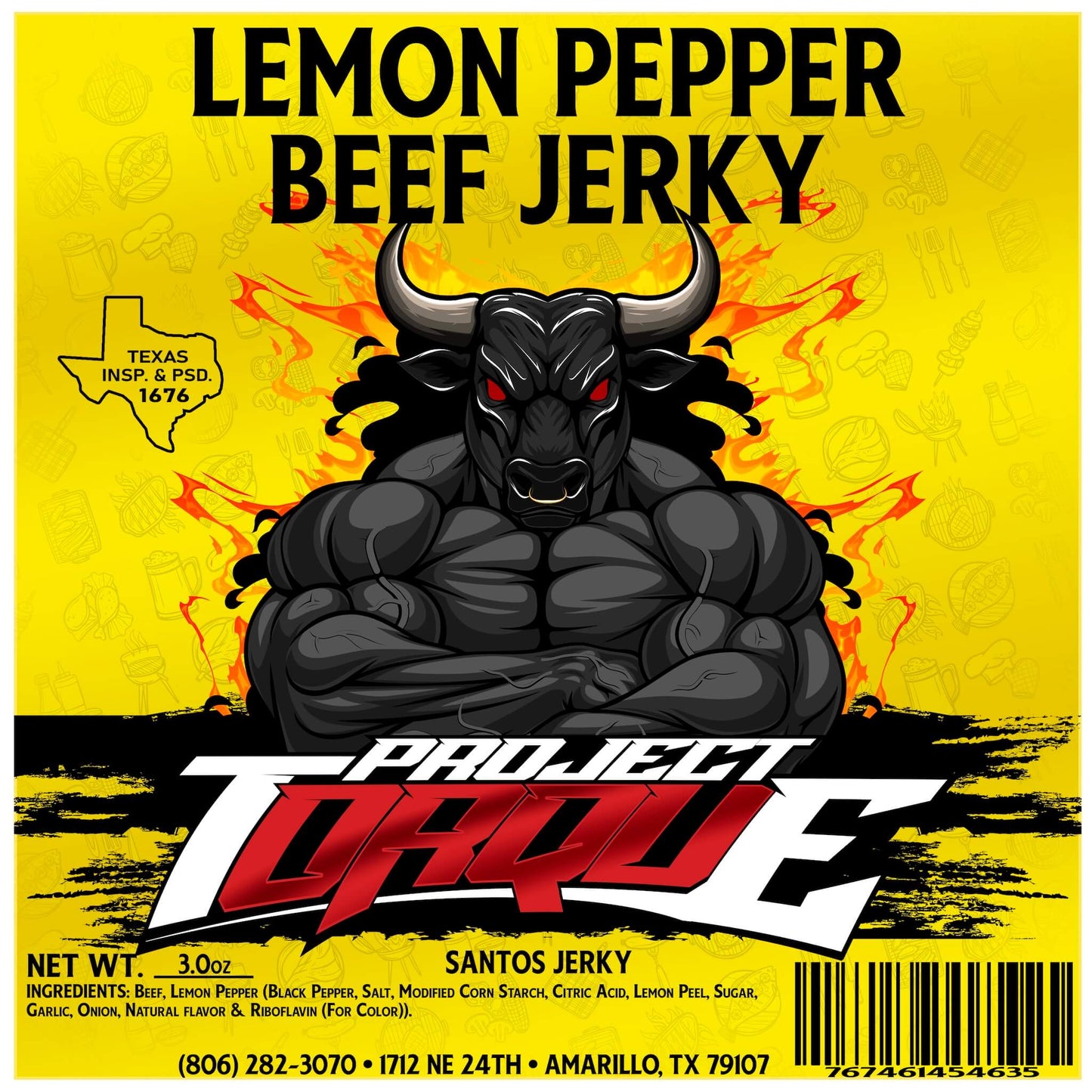 LEMON PEPPER BEEF JERKY (CARNE SECA)