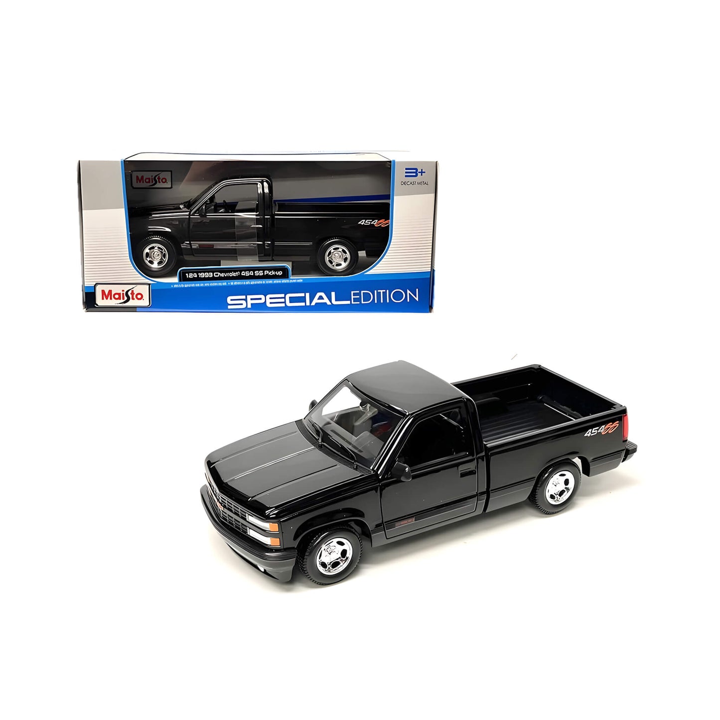 MAISTO 1:24 1993 CHEVROLET 454 SS PICK-UP (BLACK) – SPECIAL EDITION