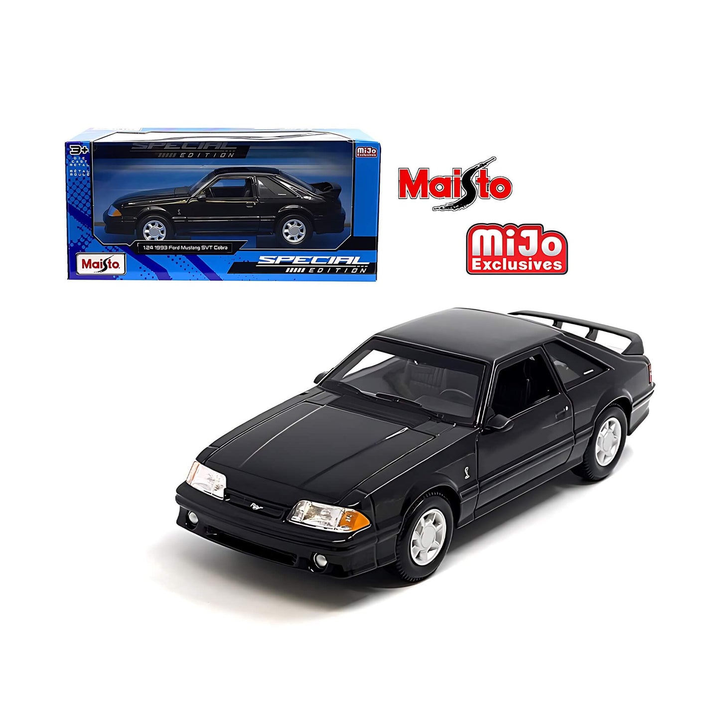 MAISTO 1:24 FORD MUSTANG SVT COBRA 1993 (BLACK) – SPECIAL EDITION – MIJO EXCLUSIVES
