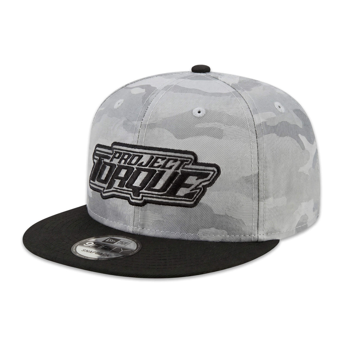 HEATHER GRAY CAMO EDGE LOGO SNAPBACK