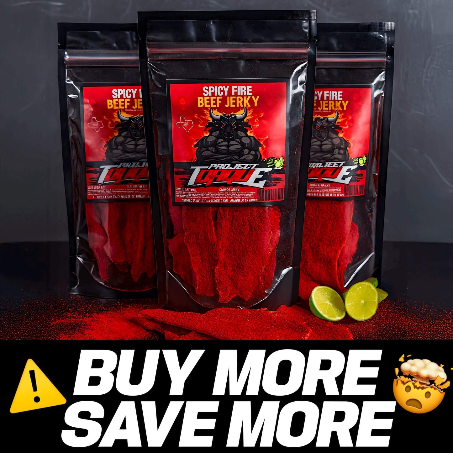 SPICY FIRE BEEF JERKY – 3 PACK BUNDLE
