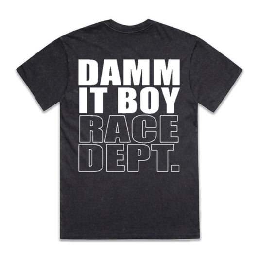 DAMMIT BOY RACE DEPT. T-SHIRT – GREY