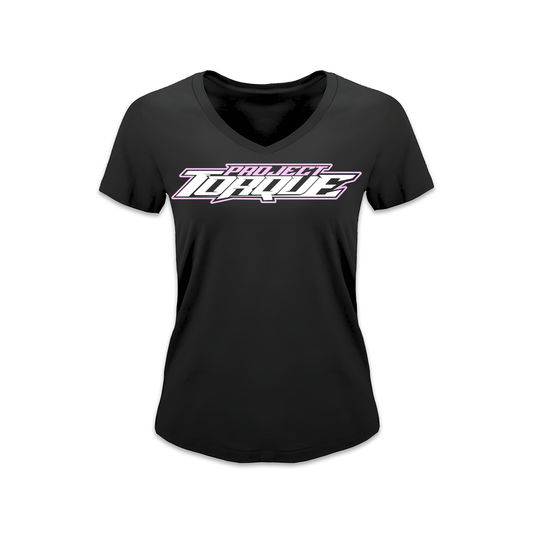 PINK LOGO V-NECK