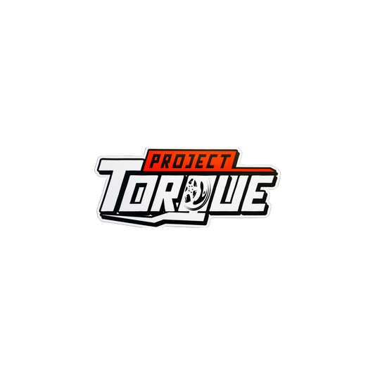 SMALL RED AND WHITE PROJECT TORQUE DECAL