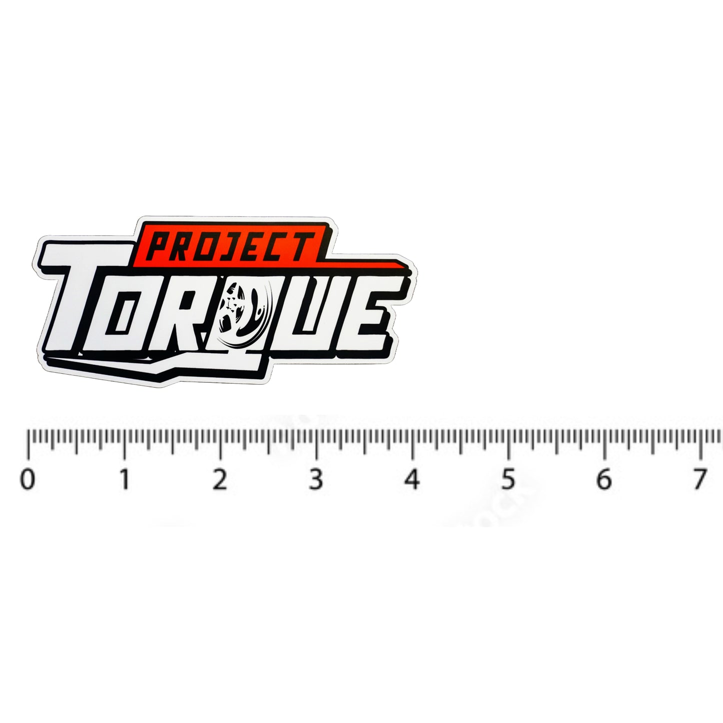 SMALL RED AND WHITE PROJECT TORQUE DECAL
