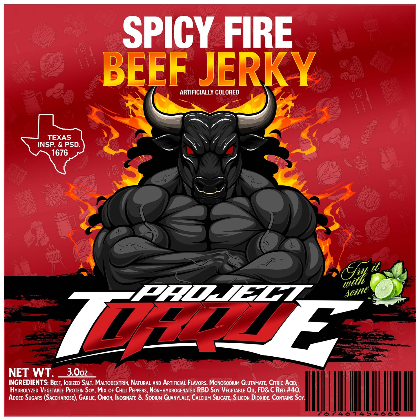 SPICY FIRE BEEF JERKY (CARNE SECA)