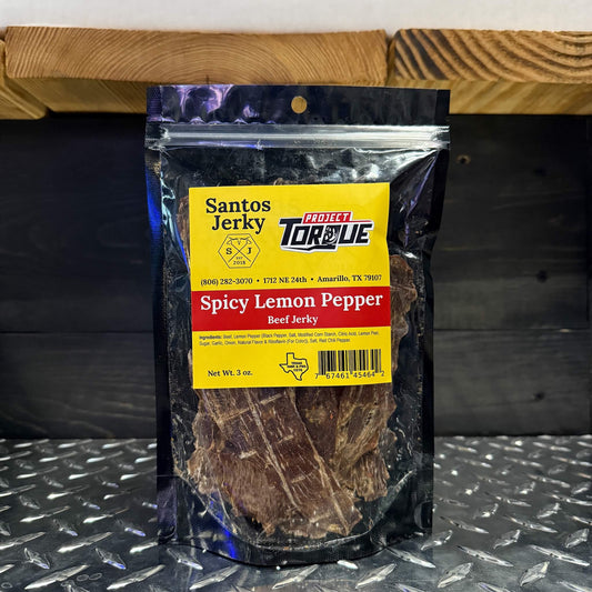 SPICY LEMON PEPPER BEEF JERKY (CARNE SECA)