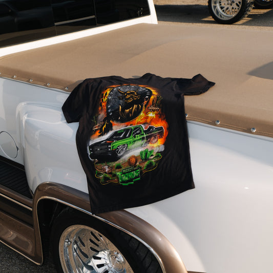 GREEN MACHINE WESTERN BURNOUT T-SHIRT