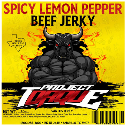 SPICY LEMON PEPPER BEEF JERKY (CARNE SECA)