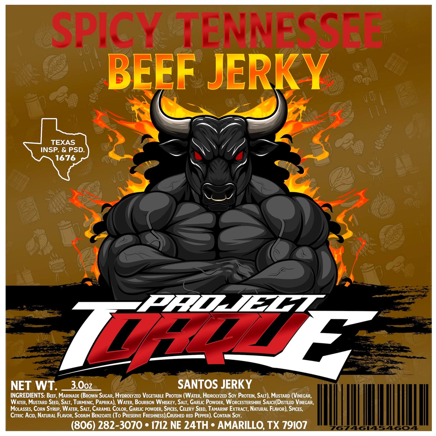 SPICY TENNESSEE WHISKEY BEEF JERKY (CARNE SECA)