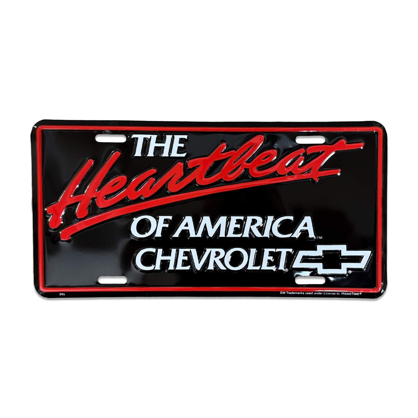 The Heartbeat of America Chevrolet License Plate - Black