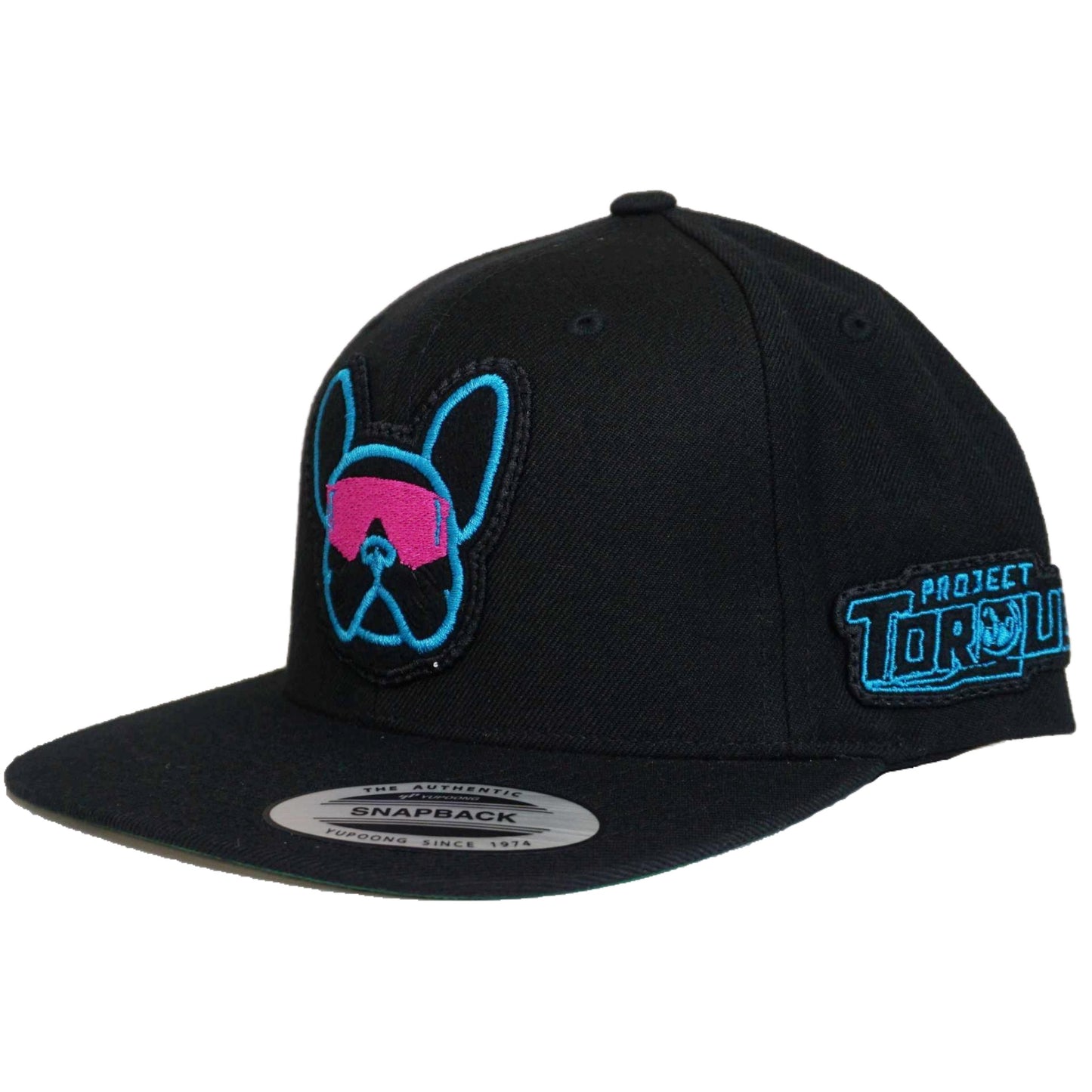 FRENCHIE BULL - BLACK W/ NEON BLUE HAT