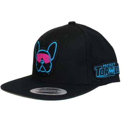 FRENCHIE BULL - BLACK W/ NEON BLUE HAT