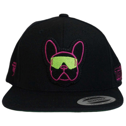 FRENCHIE BULL - BLACK W/ NEON PINK HAT