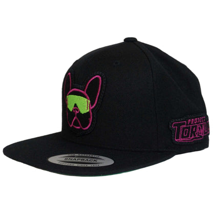 FRENCHIE BULL - BLACK W/ NEON PINK HAT