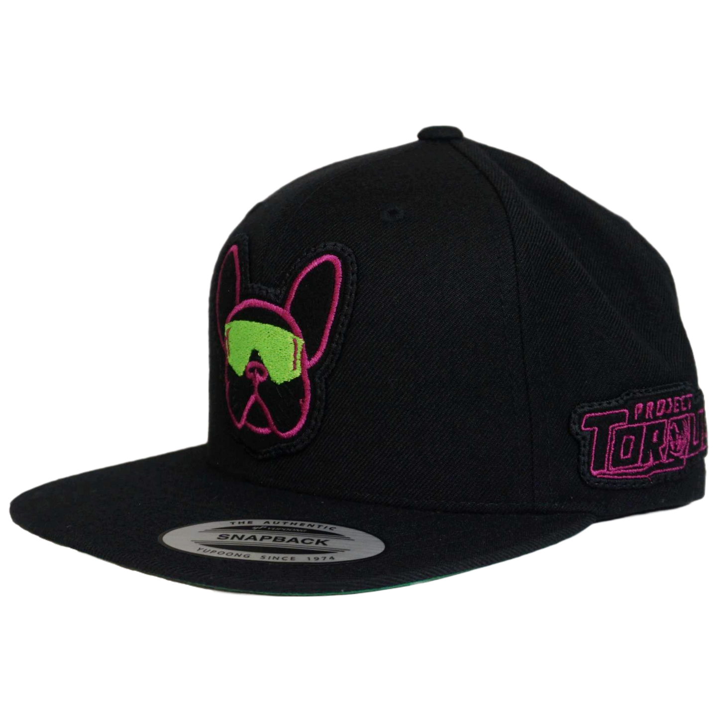 FRENCHIE BULL - BLACK W/ NEON PINK HAT