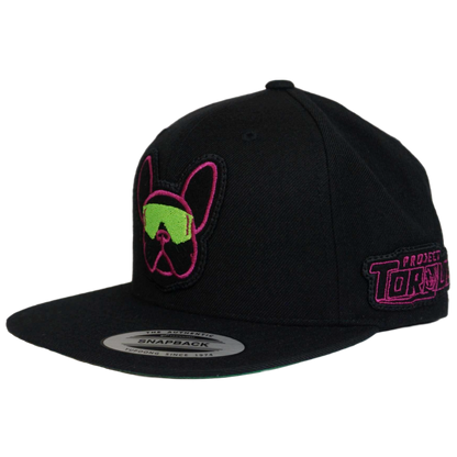 FRENCHIE BULL - BLACK W/ NEON PINK HAT