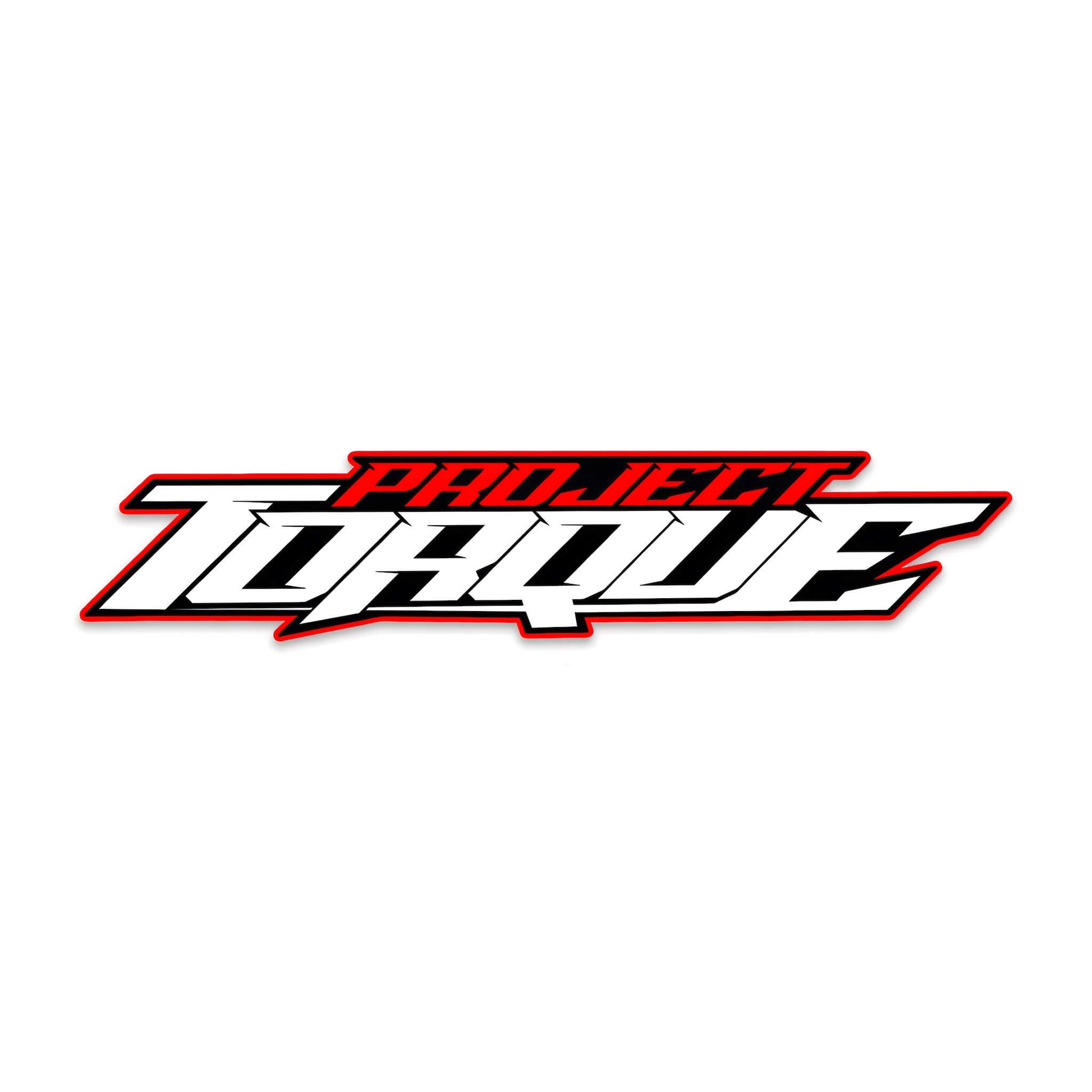 "Edge" Project Torque Logo, Featuring our Project Torque logo with a sharper edge design. Featured in a Red variant also available in Silver and Teal aswell.