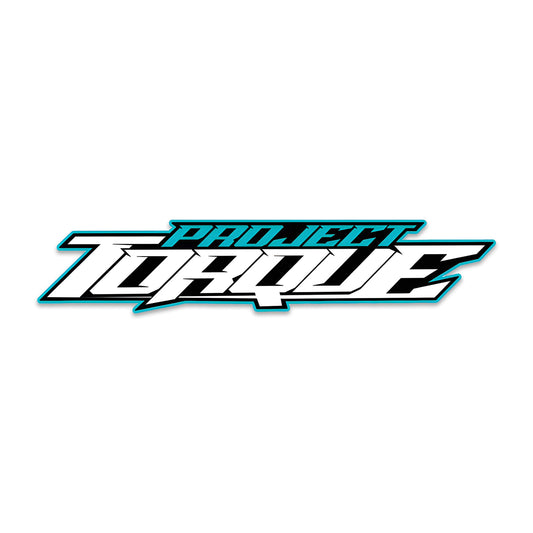 "Edge" Project Torque Logo, Featuring our Project Torque logo with a sharper edge design. Featured in a Teal variant also available in Silver and Red aswell.