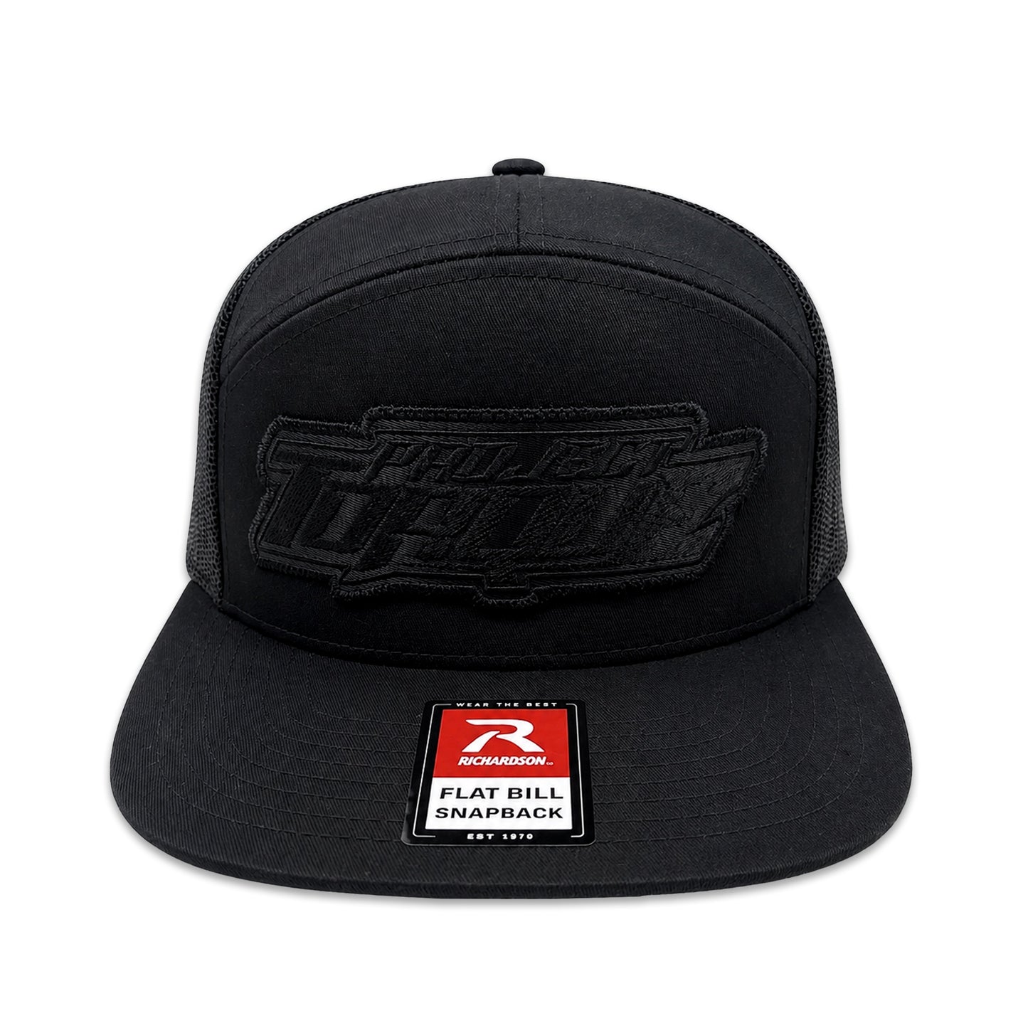 EDGE LOGO MESH SNAPBACK – BLACK