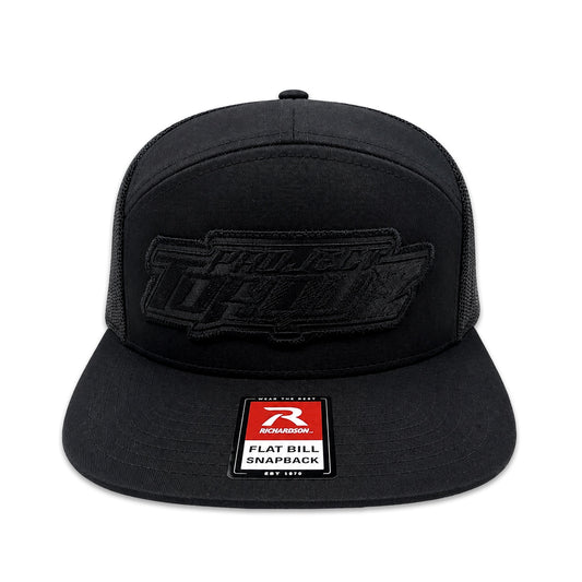 EDGE LOGO MESH SNAPBACK – BLACK