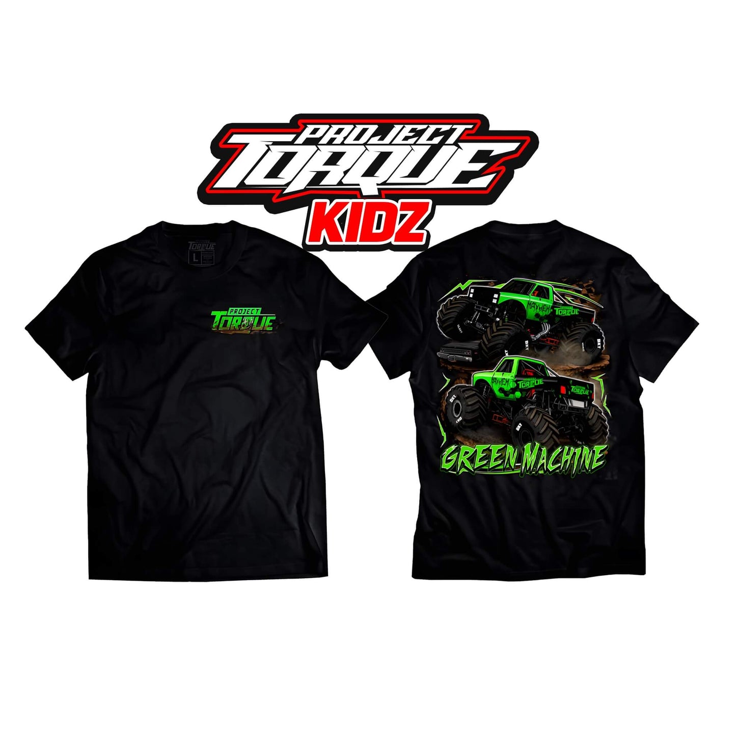 YOUTH GREEN MACHINE MONSTER TRUCK T-SHIRT