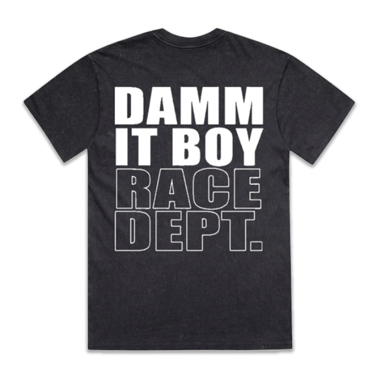 DAMMIT BOY RACE DEPT. T-SHIRT – GREY