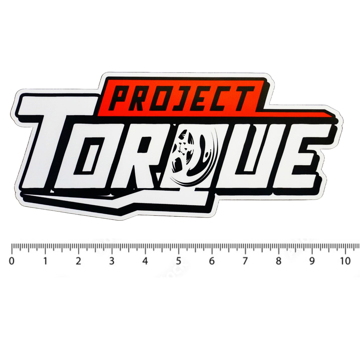 RED AND WHITE PROJECT TORQUE DECAL