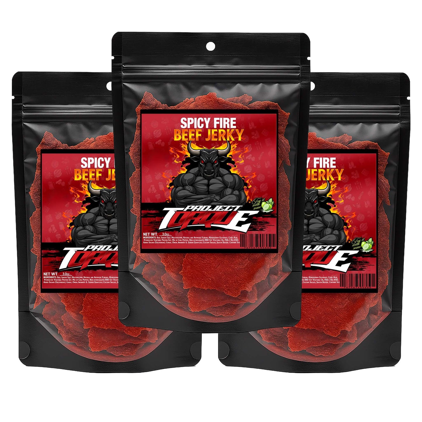 SPICY FIRE BEEF JERKY – 3 PACK BUNDLE