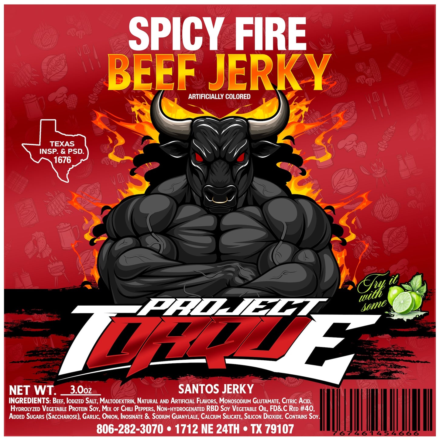SPICY FIRE BEEF JERKY (CARNE SECA)