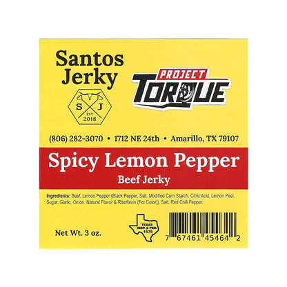 SPICY LEMON PEPPER BEEF JERKY (CARNE SECA)