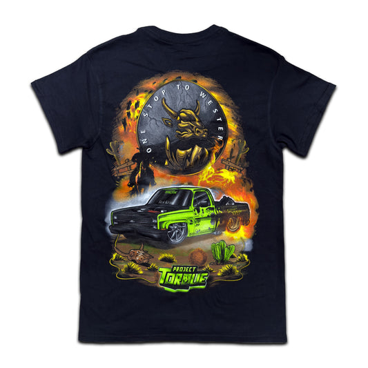 GREEN MACHINE WESTERN BURNOUT T-SHIRT